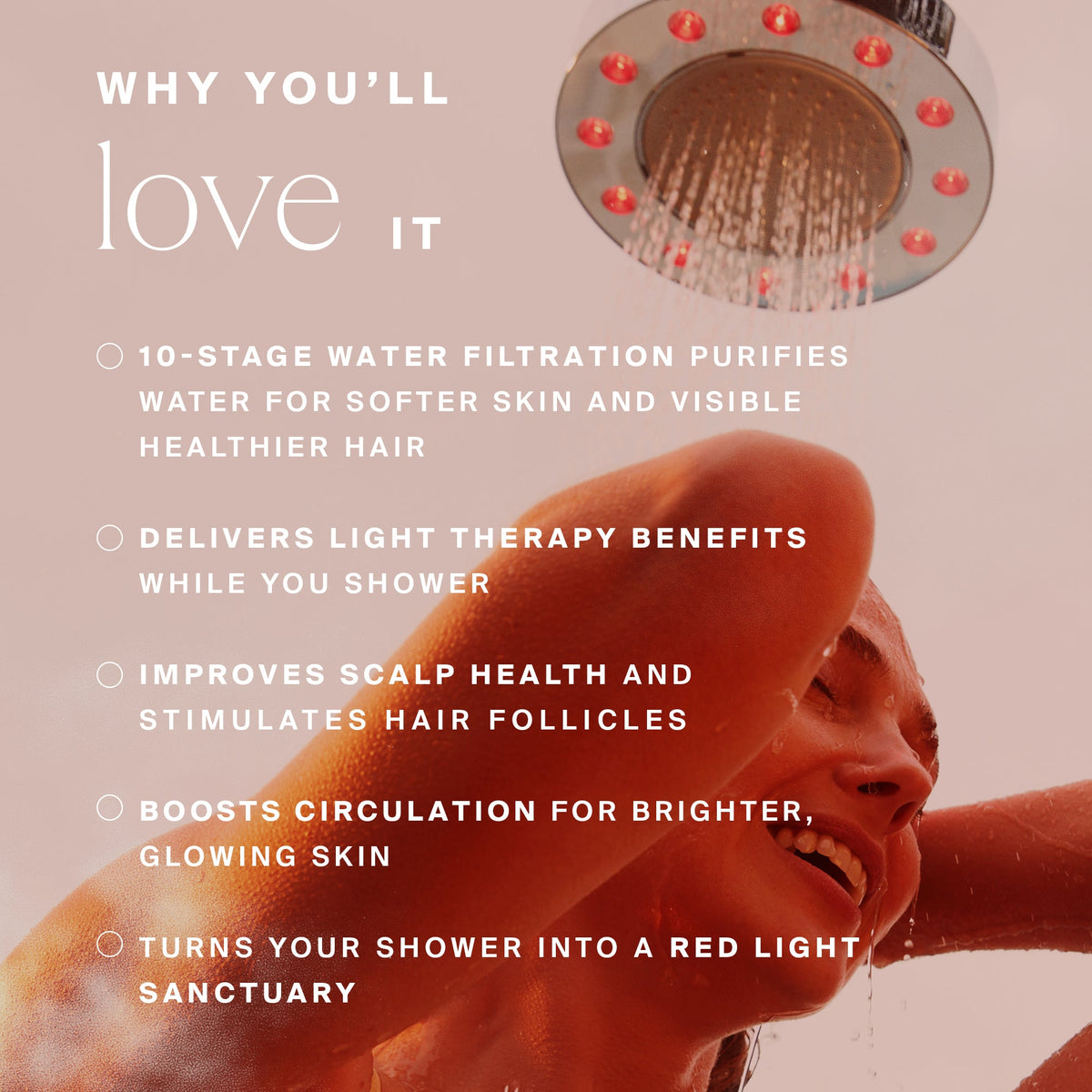 Red Light Showerhead Filter