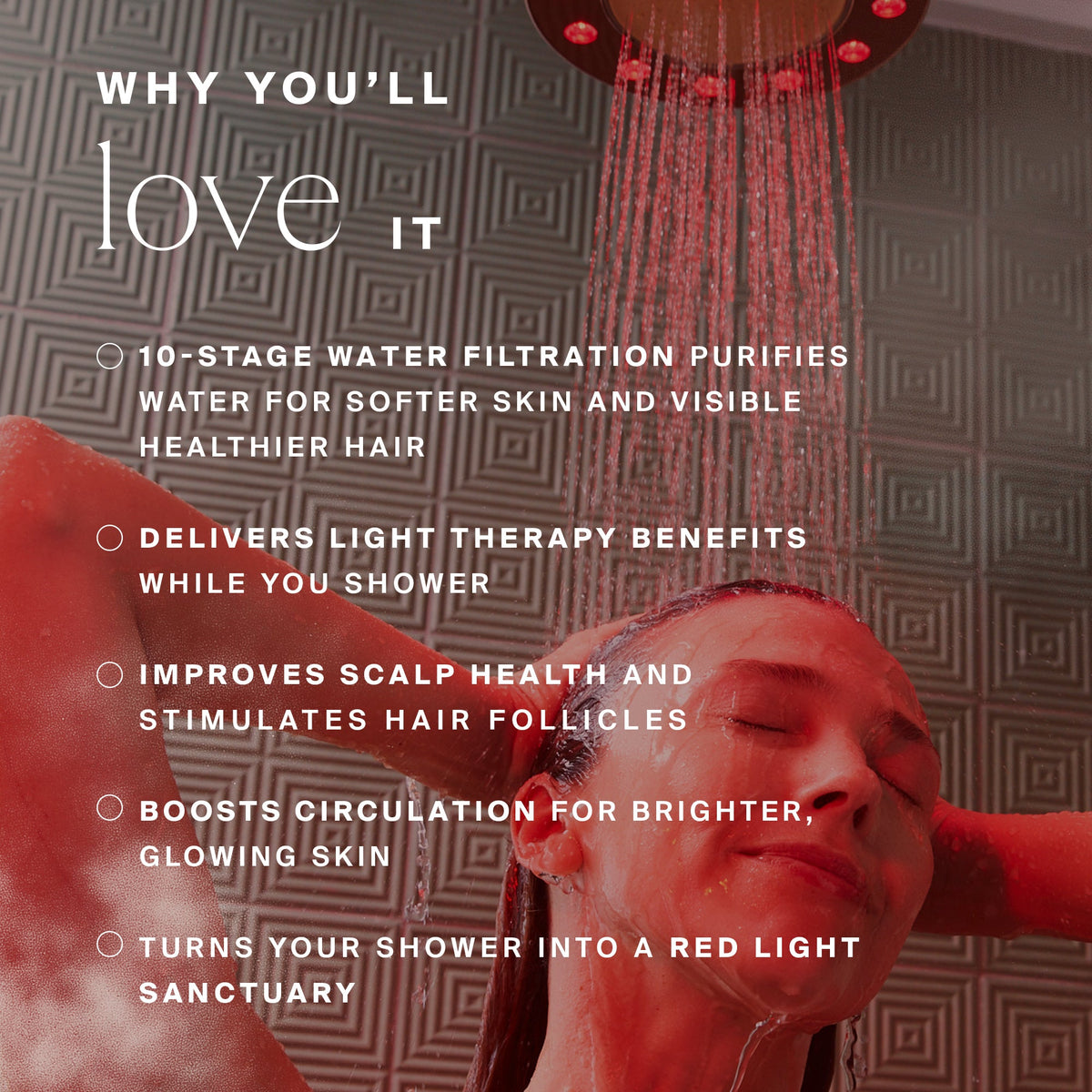 Red Light Showerhead Filter
