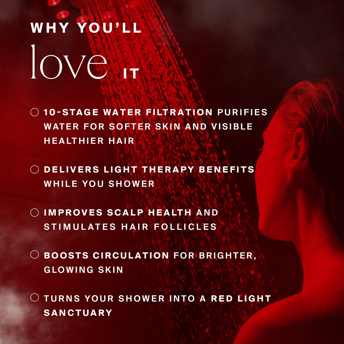 Red Light Showerhead Filter