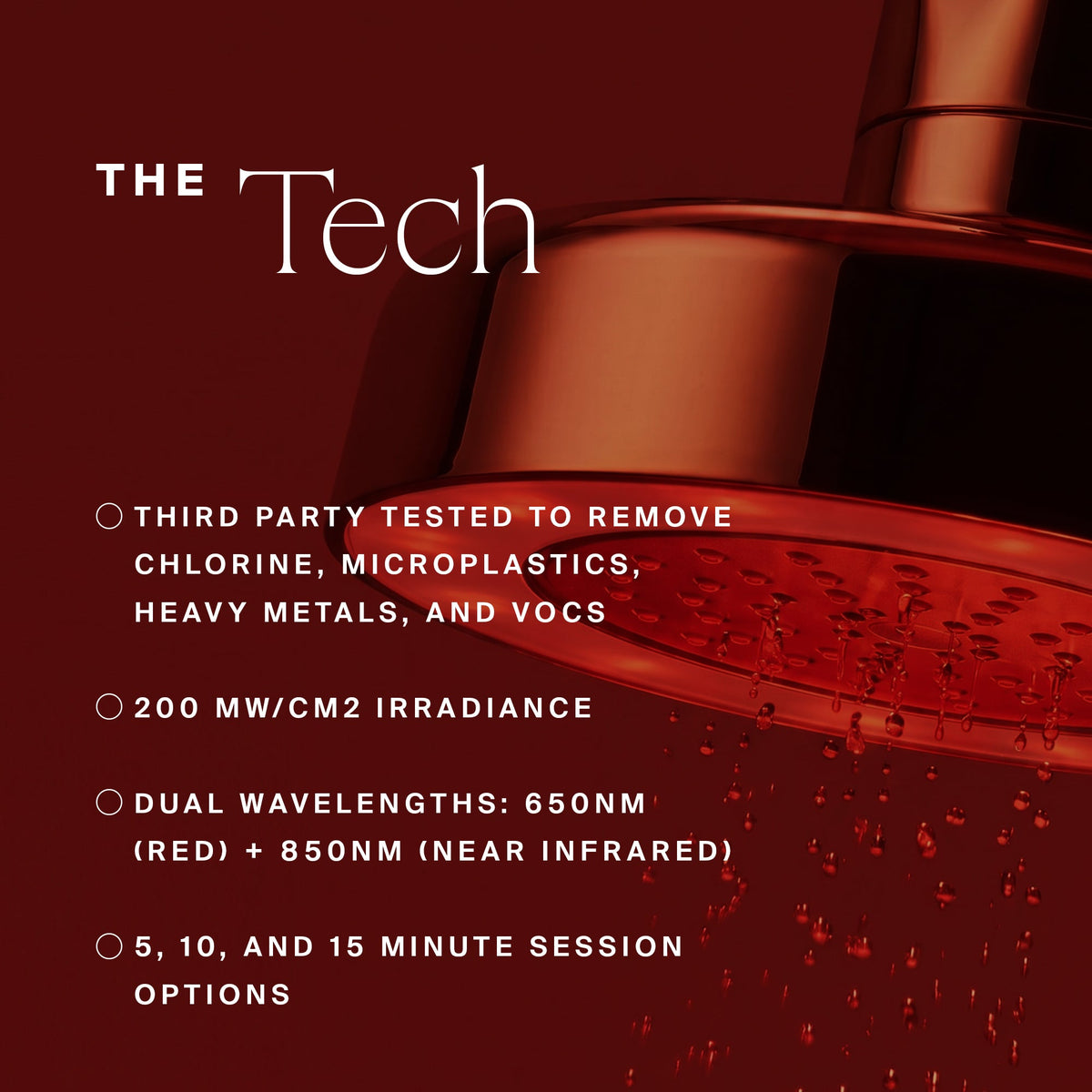 Red Light Showerhead Filter