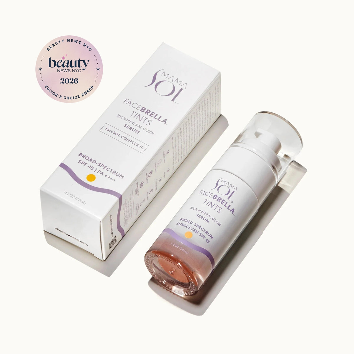 FACEBRELLA™ TINTS - 100% Mineral Glow Serum SPF 45 / PA++++